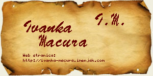 Ivanka Macura vizit kartica